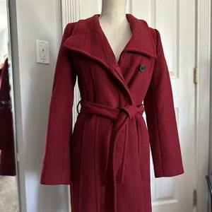 Red wool coat
